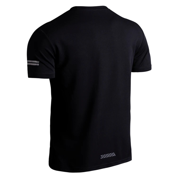 T Shirt Running Personnalisable - Noir vue arrière latérale -- WO-Calisthenics