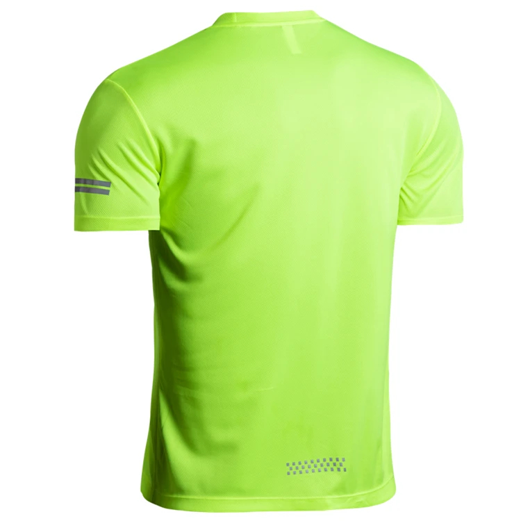 T Shirt Running Personnalisable - Vert flashy vue dos -- WO-Calisthenics