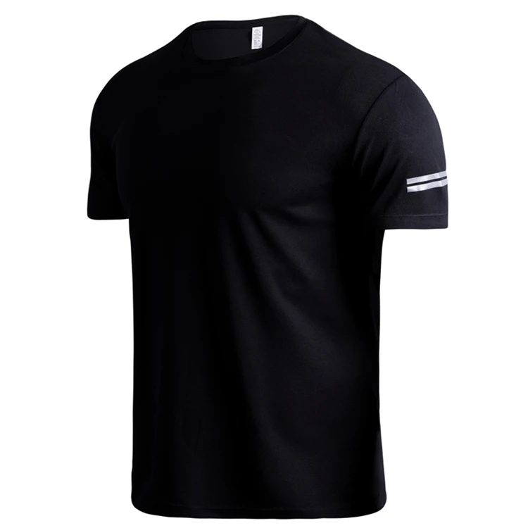 T Shirt Running Personnalisable - Noir vue avant -- WO-Calisthenics