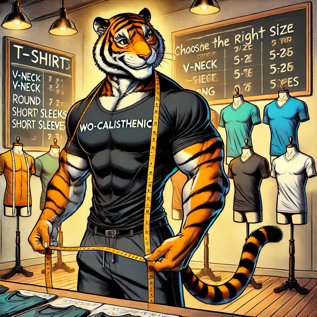 T Shirt Sport - Guide des taille avec Tiger -- WO-Calisthenics