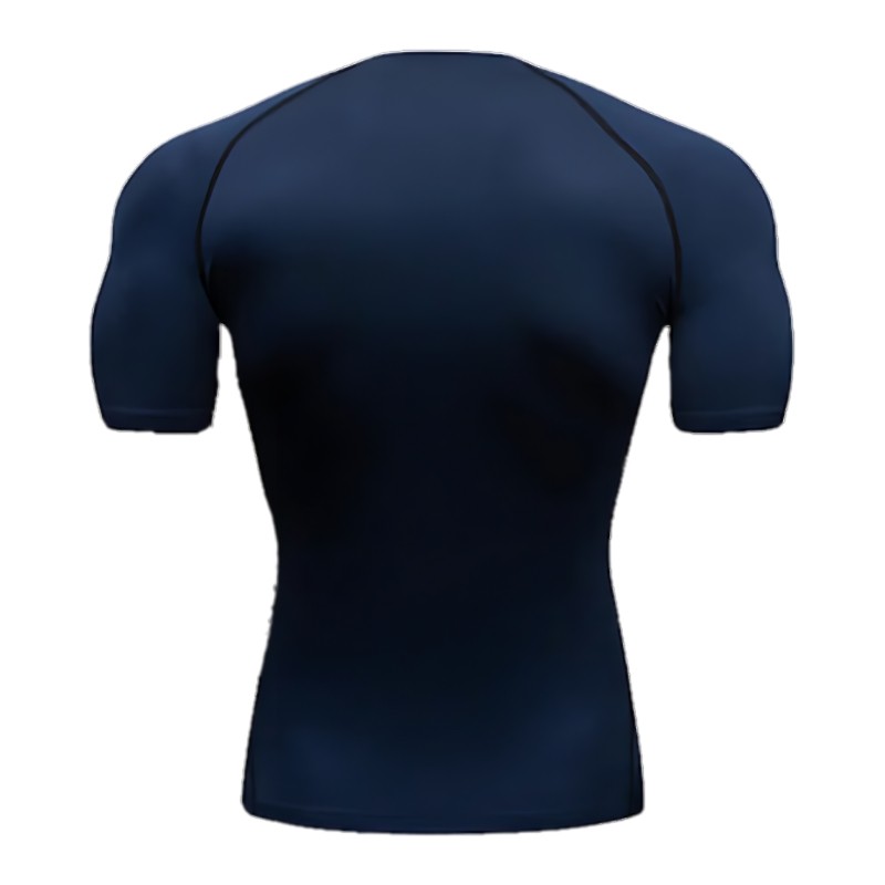 T Shirt Sport Personnalisable Bleu Marine vue Dos -- WO-Calisthenics