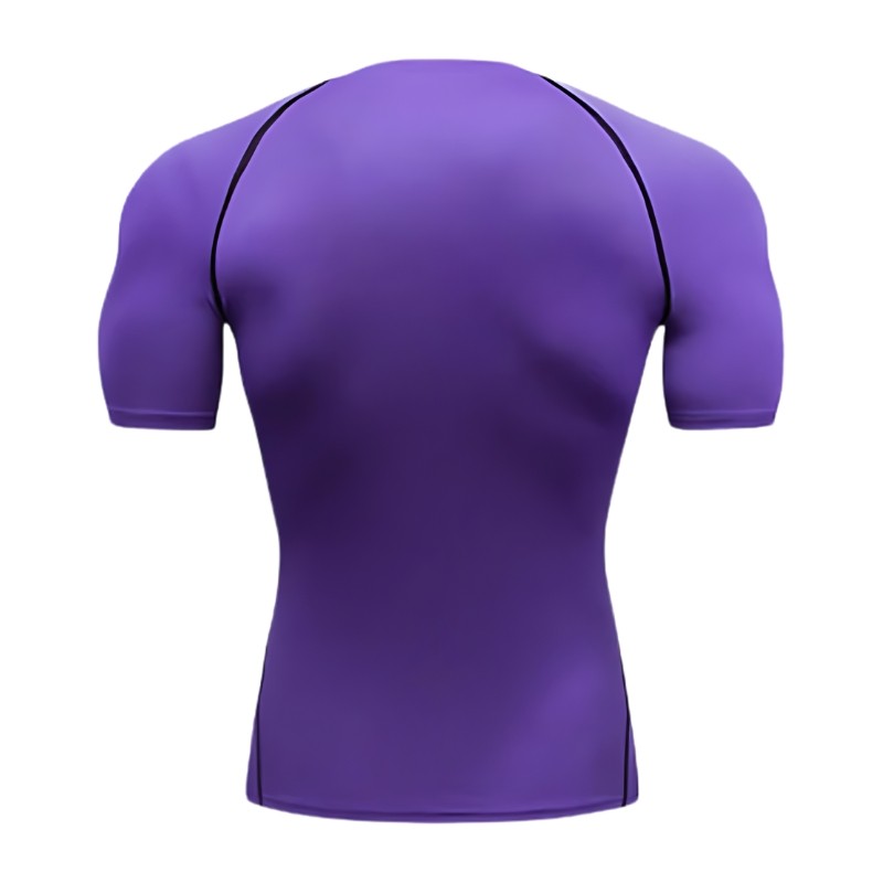 T Shirt Sport Personnalisable Mauve vue Dos -- WO-Calisthenics