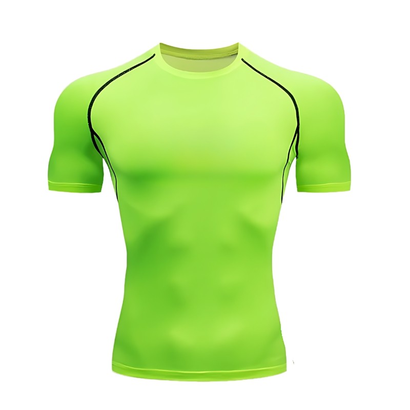 T Shirt Sport Personnalisable Vert vue Face -- WO-Calisthenics